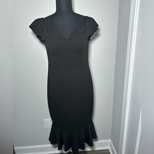 Off the Shoulder long Black Dress.